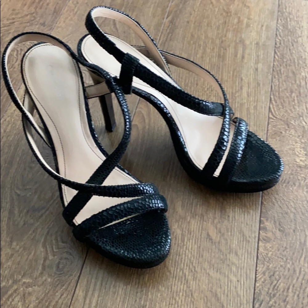 Calvin Klein heels strappy platform leather size 9